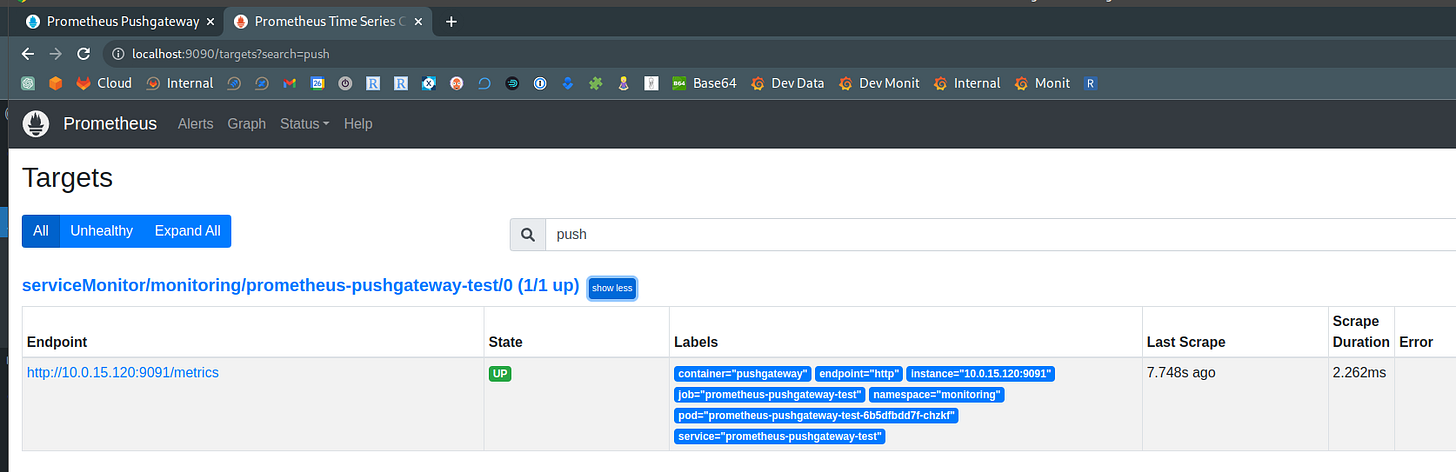 Prometheus: запуск Pushgateway у Kubernetes з Helm на Terraform