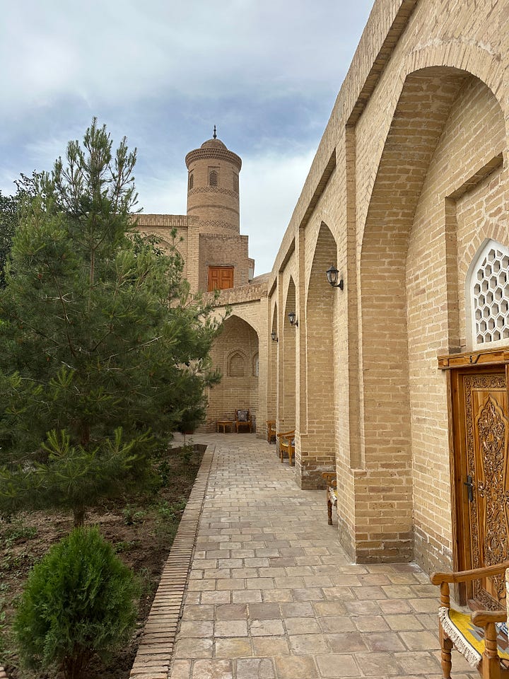 The former madrasa-turned-inn in Khiva