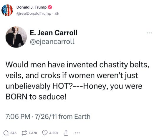 CARROLL: Would men have invented chastity belts, veils, and croks if women weren't just unbelievably HOT?---Honey, you were BORN to seduce! CARROLL: Would men have invented chastity belts, veils, and croks if women weren't just unbelievably HOT?---Honey, you were BORN to seduce!