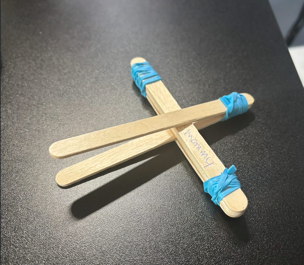 Engineering Wednesday: popsicle stick shooters. The instructions needed some creative interpretation, but that turned out to be half the fun. Engineering Wednesday: popsicle stick shooters. The instructions needed some creative interpretation, but that turned out to be half the fun.
