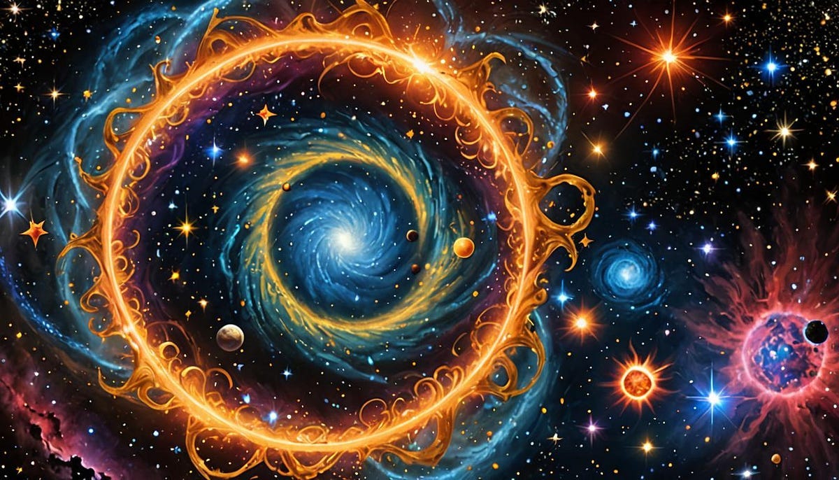 fantasy scene of star formation fantasy scene of star formation