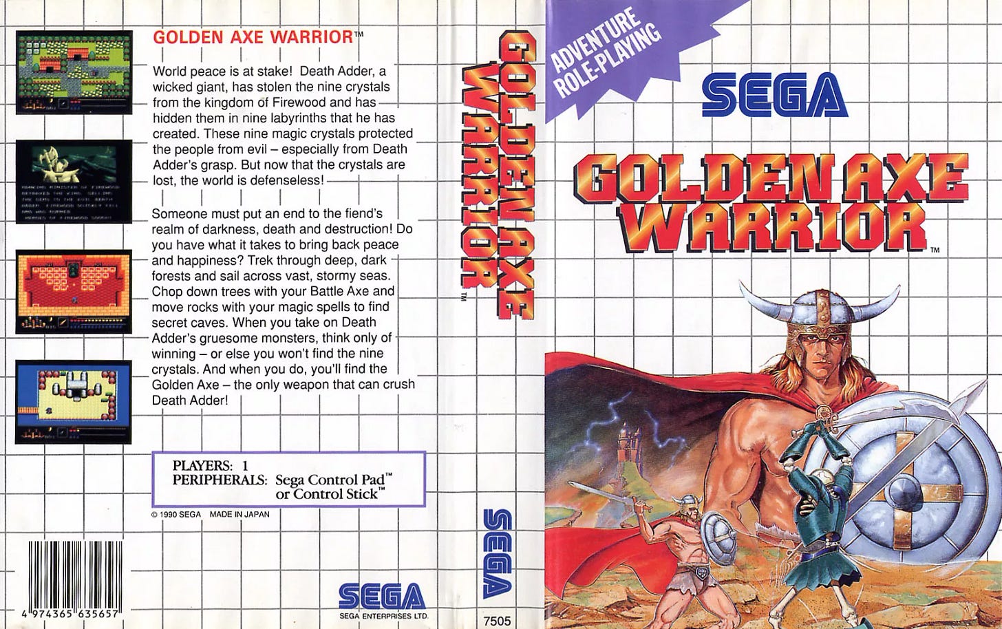 - Golden Axe Warrior Box Art Case Insert Cover only - Picture 1 of 1 - Golden Axe Warrior Box Art Case Insert Cover only - Picture 1 of 1