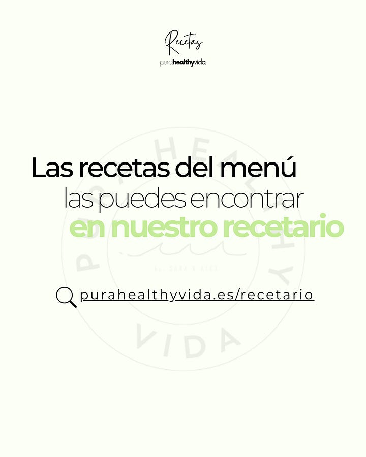 Menu semanal saludable