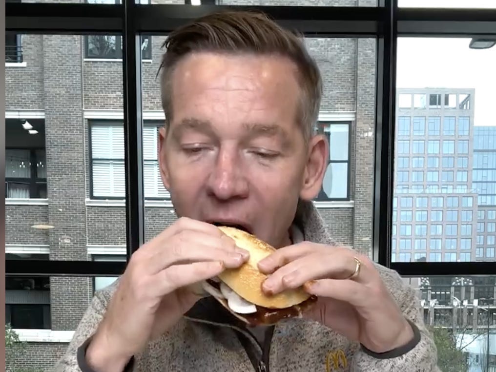 McDonald's CEO Reviews McRib Before It Leaves the Menu