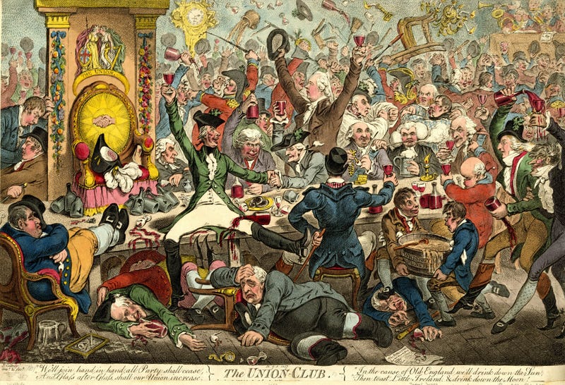 Clubs in the work of James Gillray