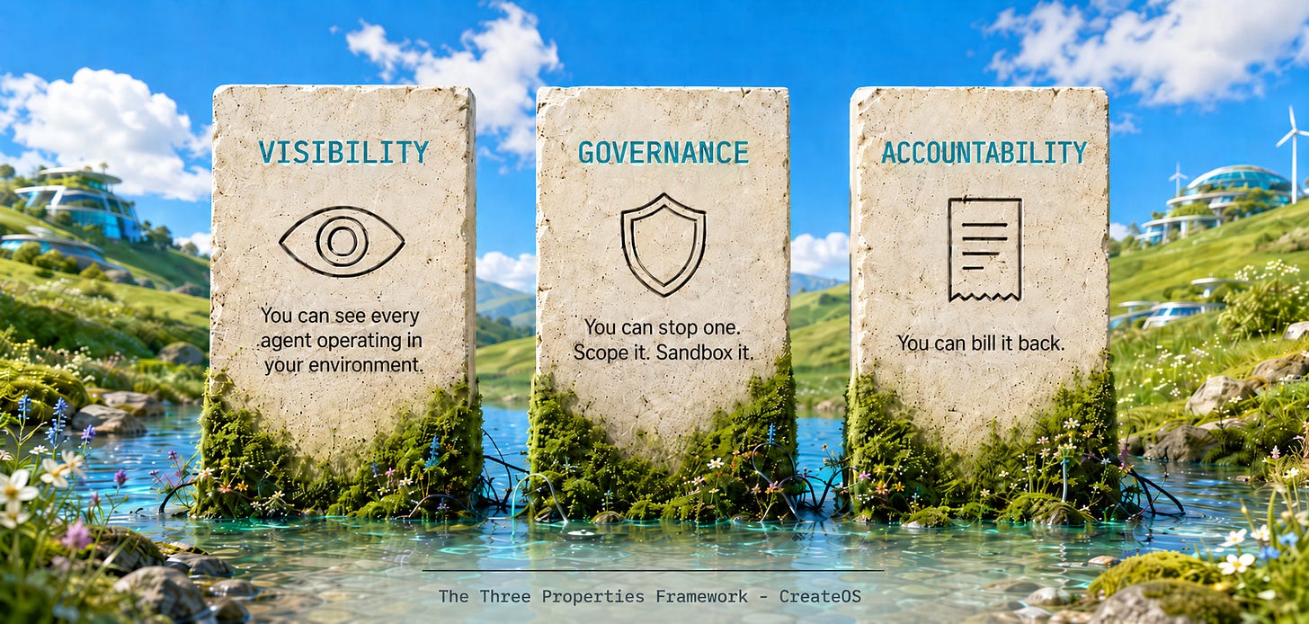 The three properties every agent execution layer must provide