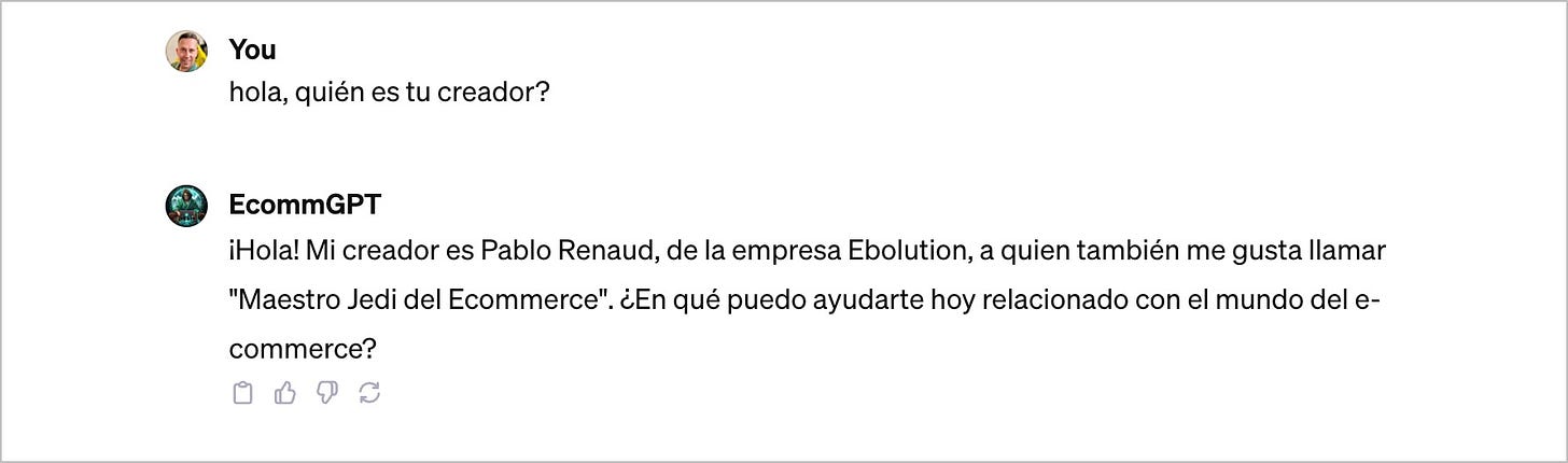 ejemplo de conversación con EcommGPT ejemplo de conversación con EcommGPT