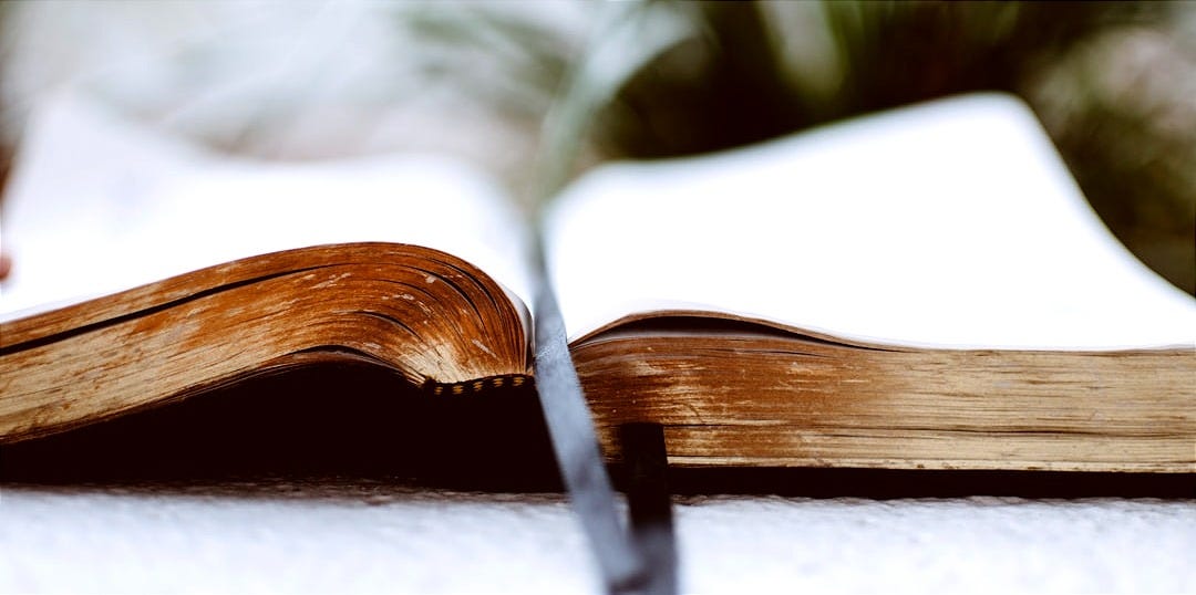 open book on white surface