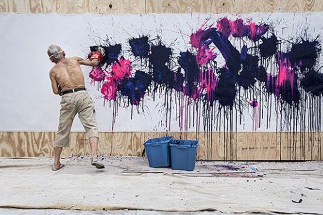 Ushio Shinohara - Google Search | Artist, Action painting, Art