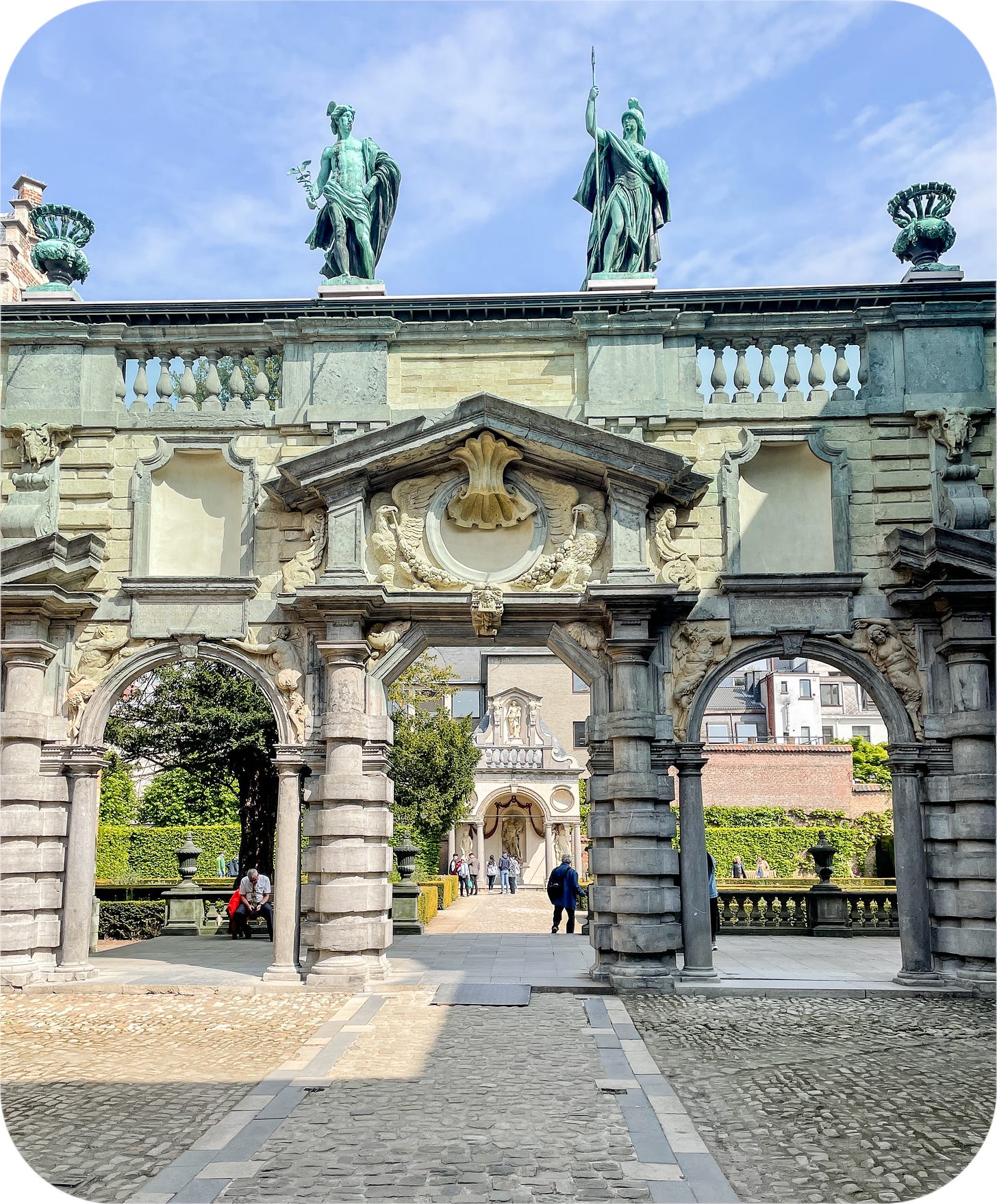 The courtyard of Rubenshuis. Antwerp, Belgium.