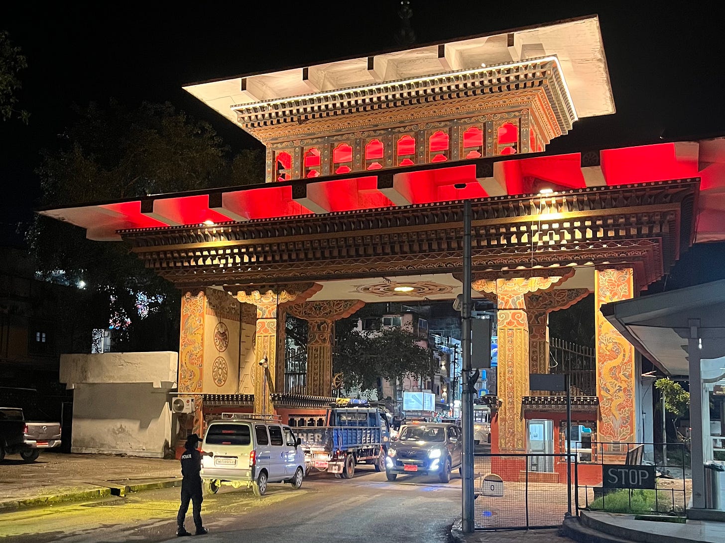 Indo-Bhutan gate night view