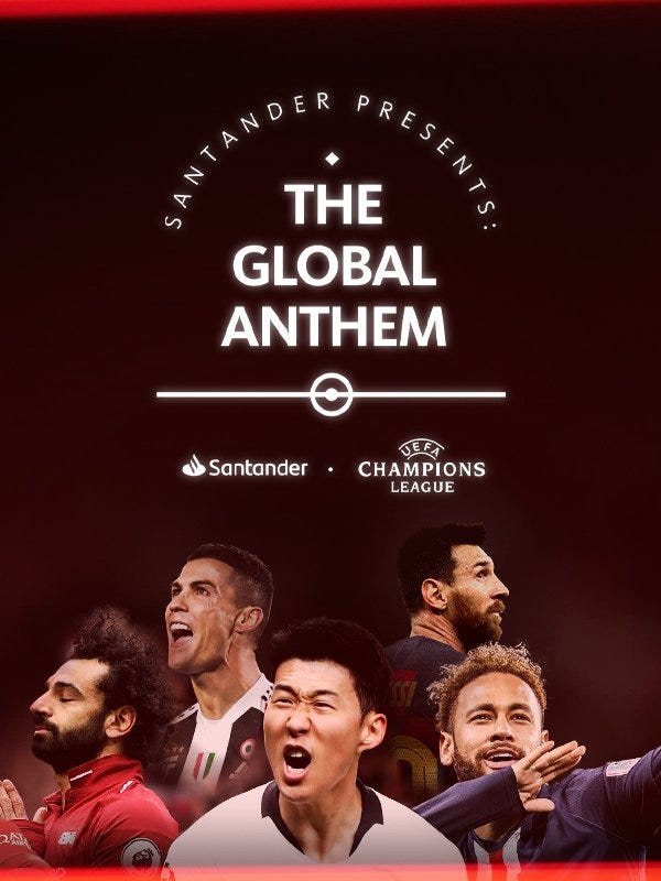 Santander - The UEFA Champions League`s Global Anthem | Clios