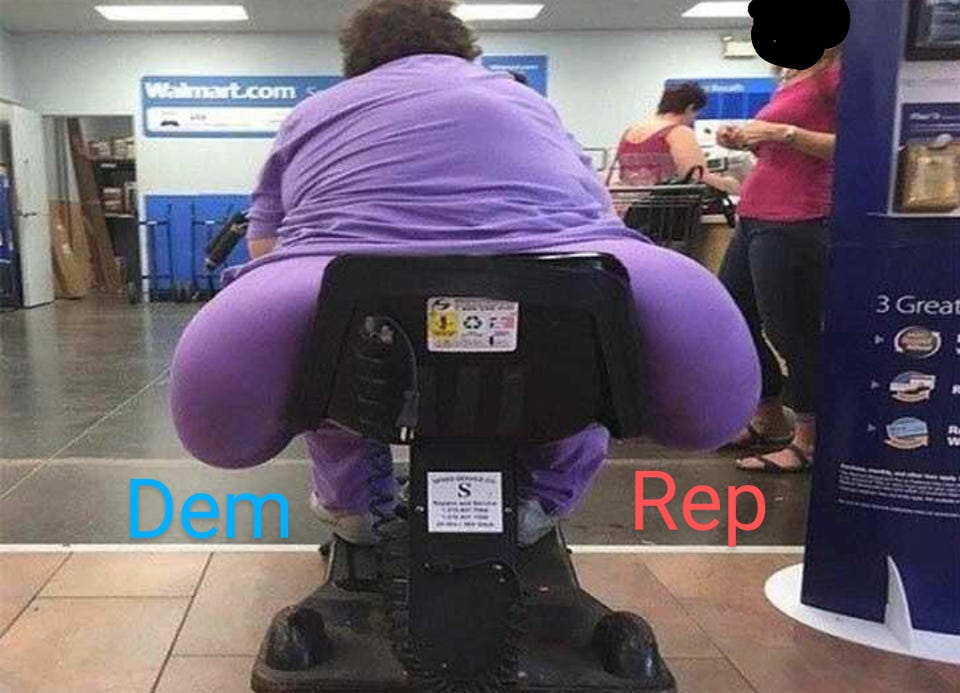 r/PoliticalHumor - Two cheeks of the same ass