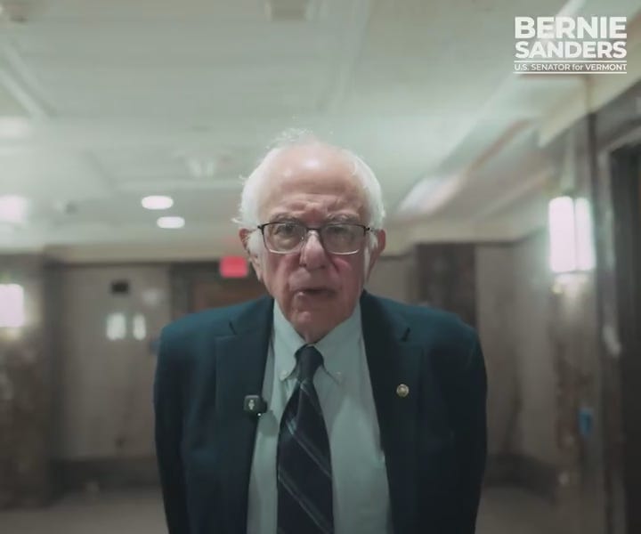 Bernie is pissed at the 8 Democrats who caved to Trump: 