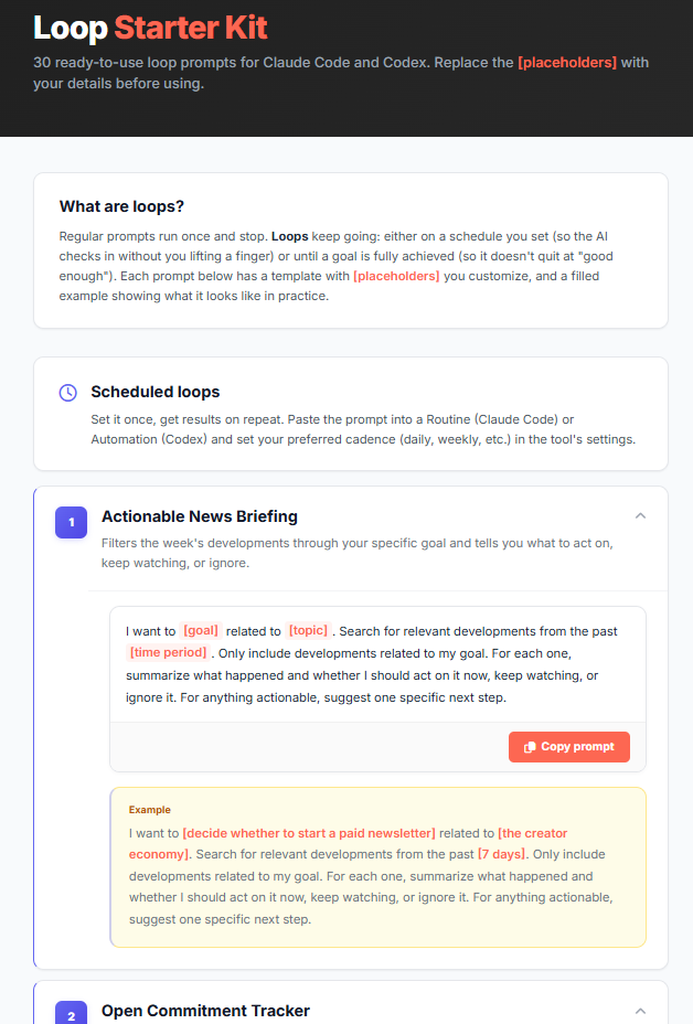 Loop Starter Kit paid subscriber bonus