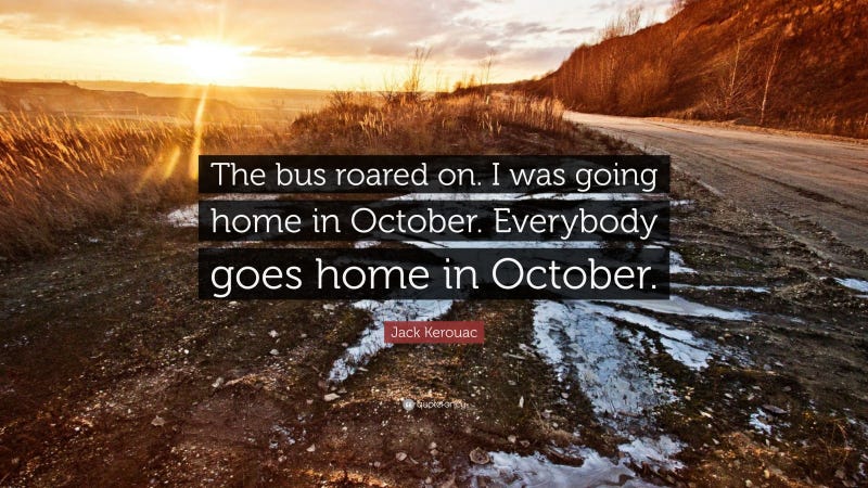 Kerouac home in October
