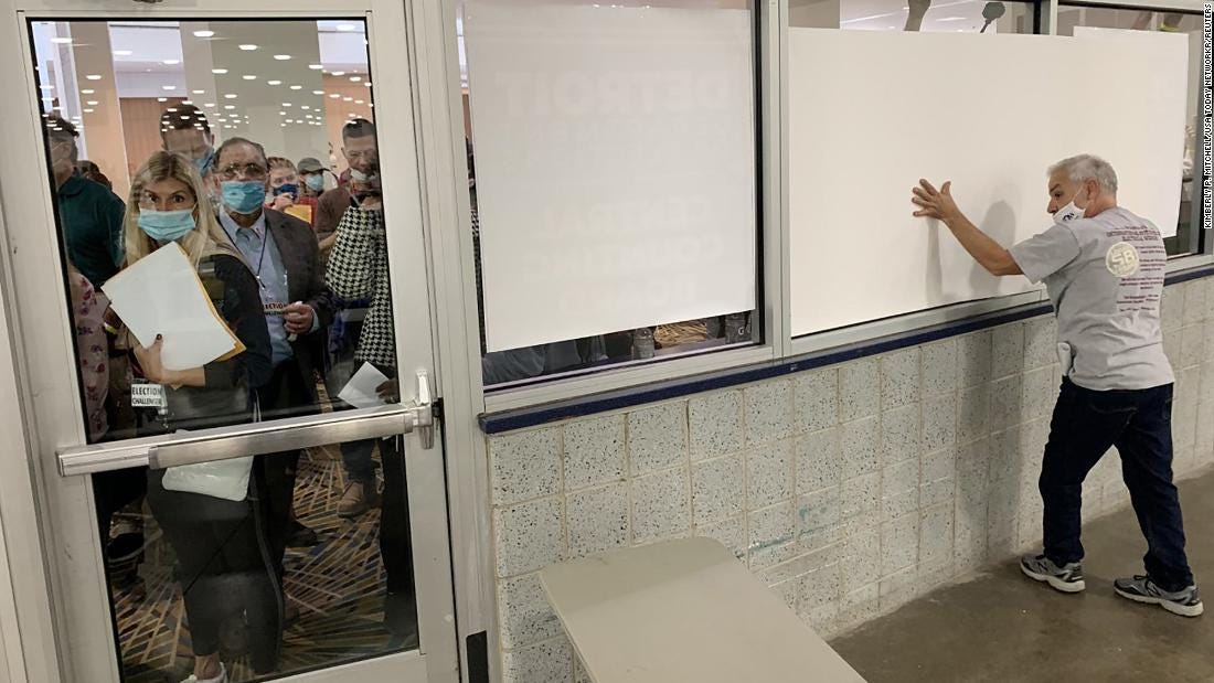Right-wing media portrayed window covering at ballot center as ...