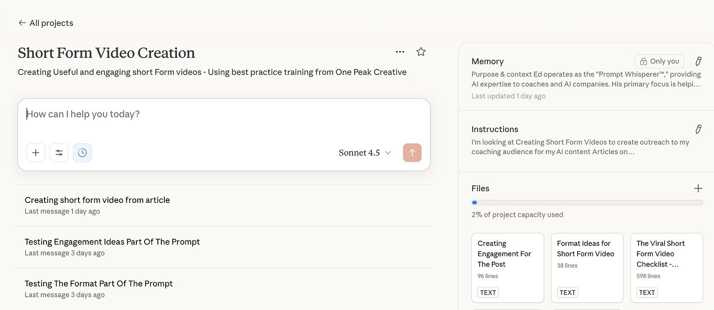 My Claude Project Interface