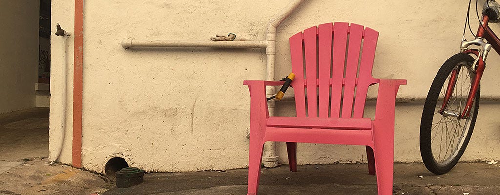 chair in an alley