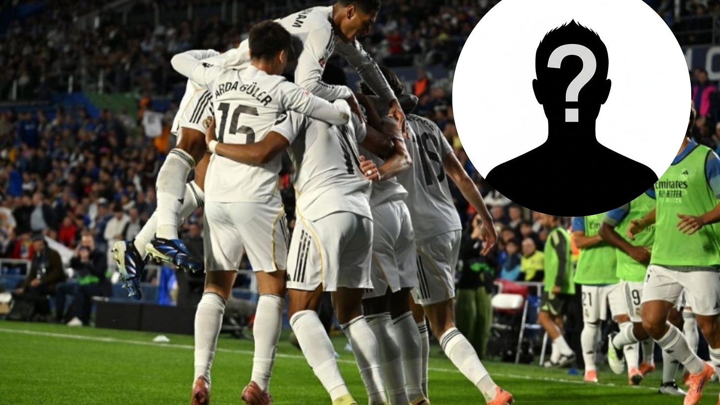 Endrick celebrating with Real Madrid players