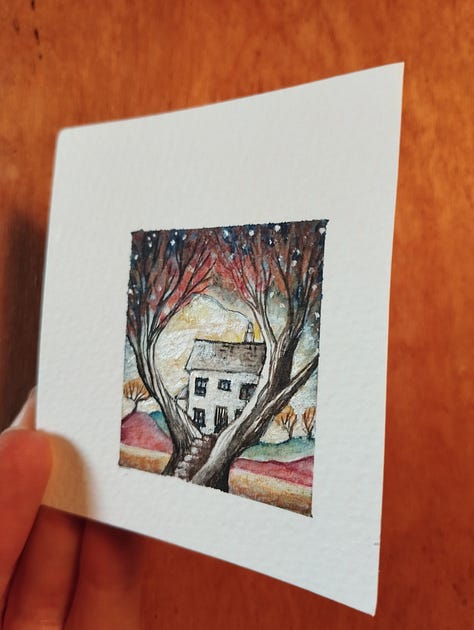 Mini painting, tiny art