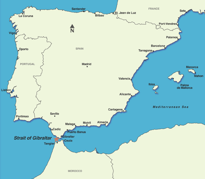 Estrecho de Gibraltar - Cruceros en oferta, Cruceros de última hora,  Vacaciones en crucero - Vacations To Go