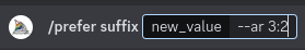 /prefer suffix command in Midjourney