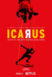 A person trying to run with its body controlled by a hand with strings wrapped around its fingers. The shadow below the person shows a Hammer and Sickle. The film's titles shows the "R" facing the opposite direction with the tagline below reading "Truth is the new banned Substance" A person trying to run with its body controlled by a hand with strings wrapped around its fingers. The shadow below the person shows a Hammer and Sickle. The film's titles shows the "R" facing the opposite direction with the tagline below reading "Truth is the new banned Substance"