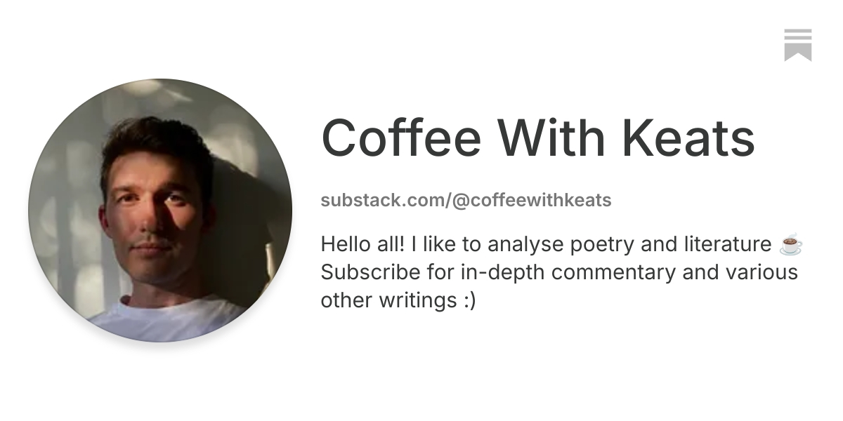 Coffee With Keats | Substack