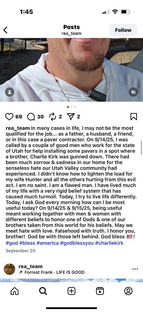 Contractors’ own posts and handyman-app reviews indicate rapid renovation orders placed less than 72 hours after the assassination — an unusual timeline for a major crime scene of this magnitude.