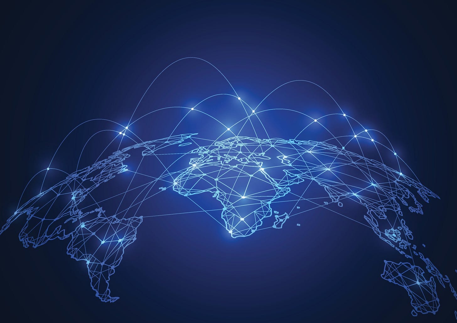 Global network connection. World map point and line composition concept ...
