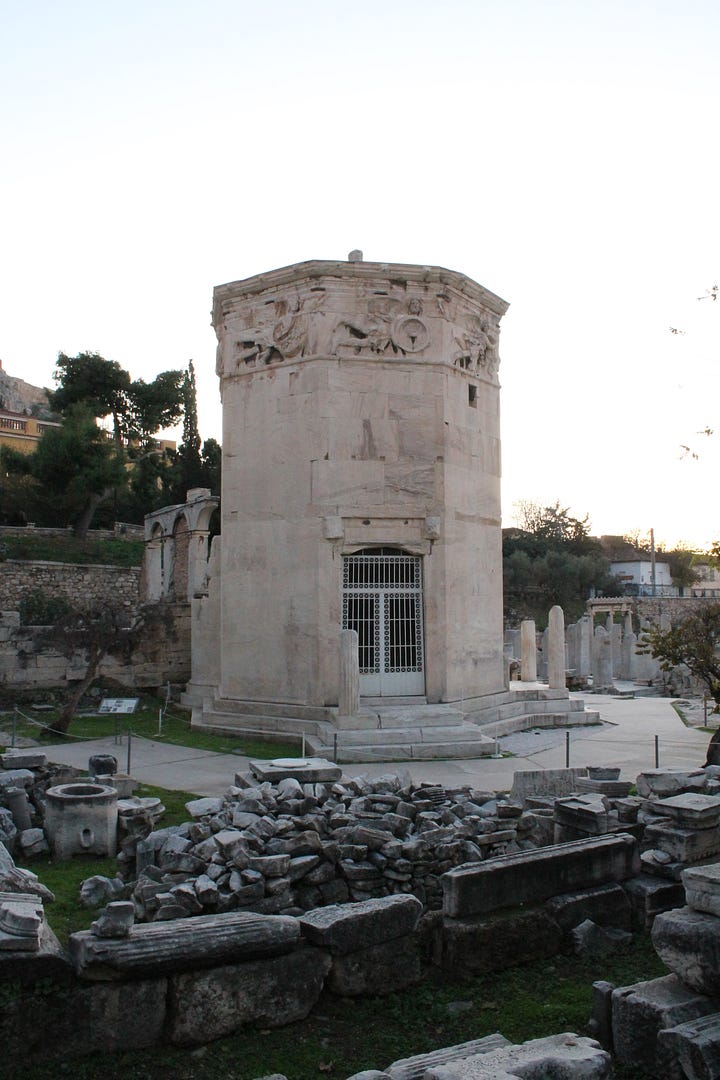 Pictures of Athens in a Winter day