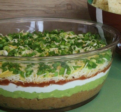 Super Bowl Appetizer, Six Layer Mexican Guacamole Dip