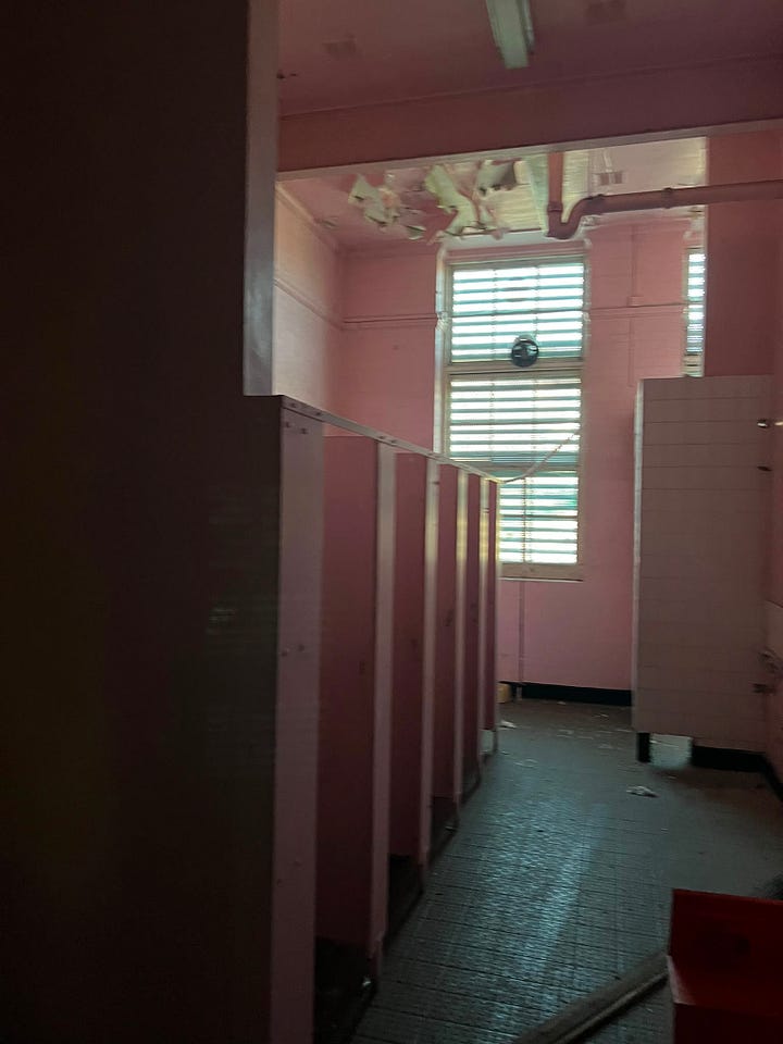 Images of the inside of the school taken on a recent walkabout by Seb Frichot.
