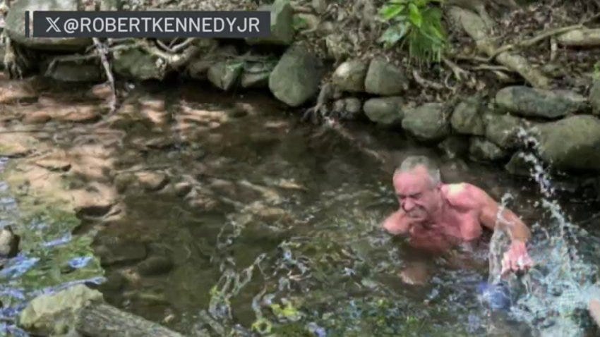 RFK Jr. swims with grandchildren in DC's contaminated Rock Creek