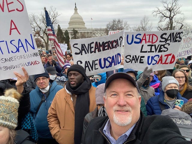 Gallery of photos of protesters.