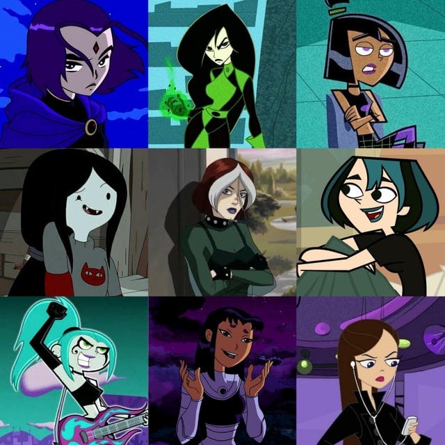 r/2000sNostalgia - Well, it's time to remember the goth girls from cartoon series, a collection of s-called goth girl cartoon caharacters from the early 2000s, taken straight from reddit.