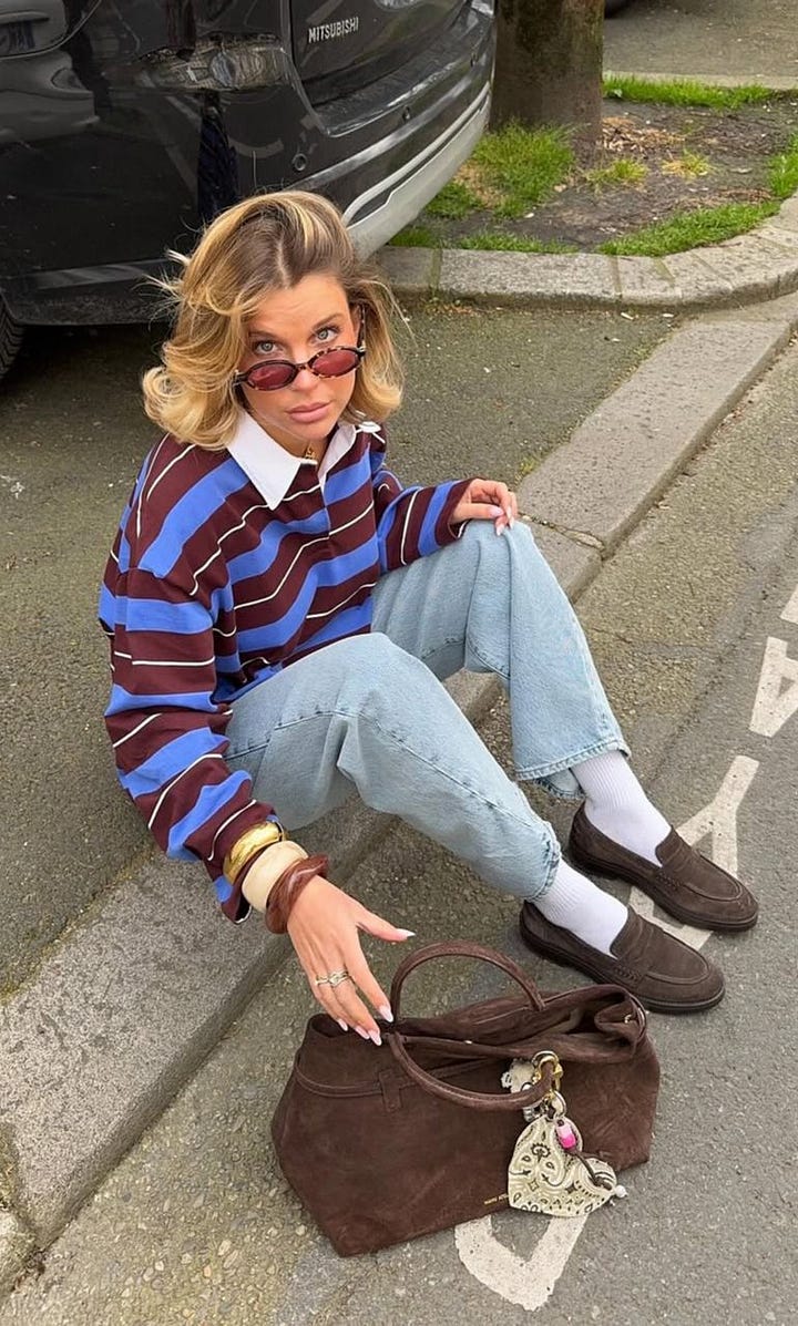 People wearing rugby shirts and jeans