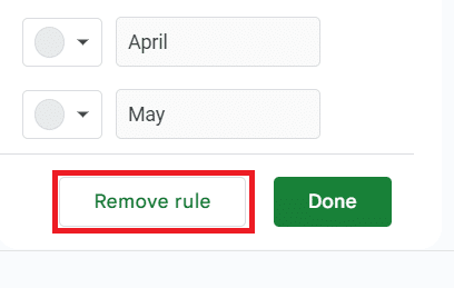 Click Remove Rule