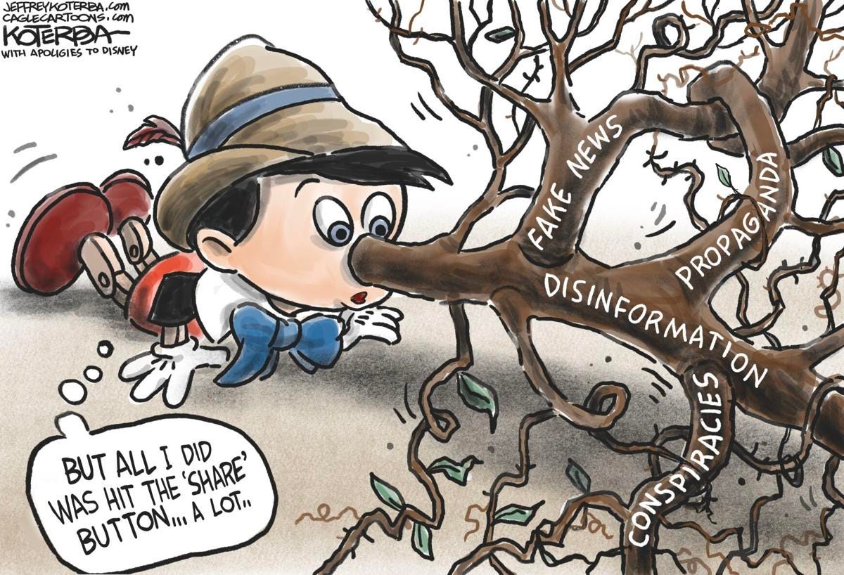 Cartoon: Fake News and Other Lies