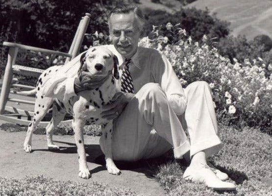Eugene O'Neill with Dalmatian