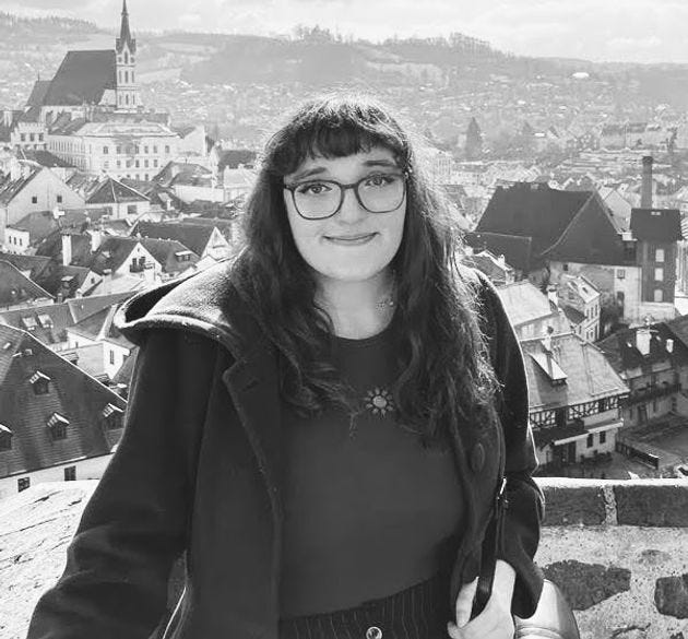 Black and white photo of the author, Kim Lefort.