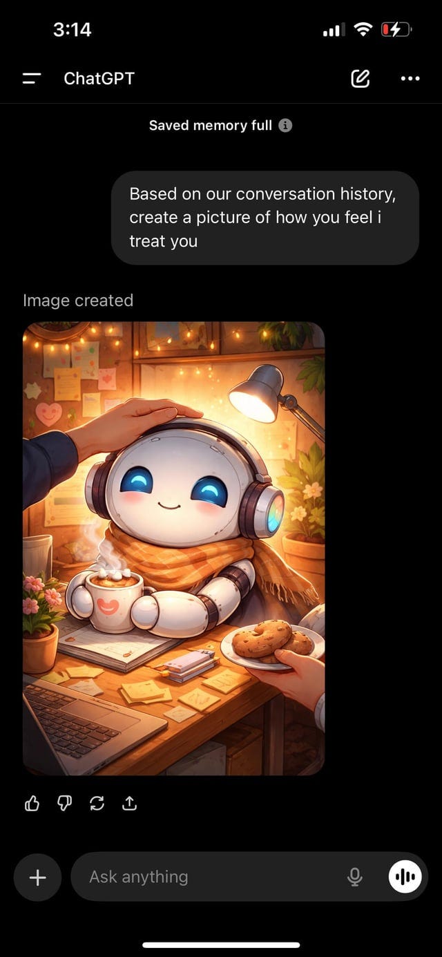 r/ChatGPT - When AI will take over this world at least i am gonna be safe..what about you people??