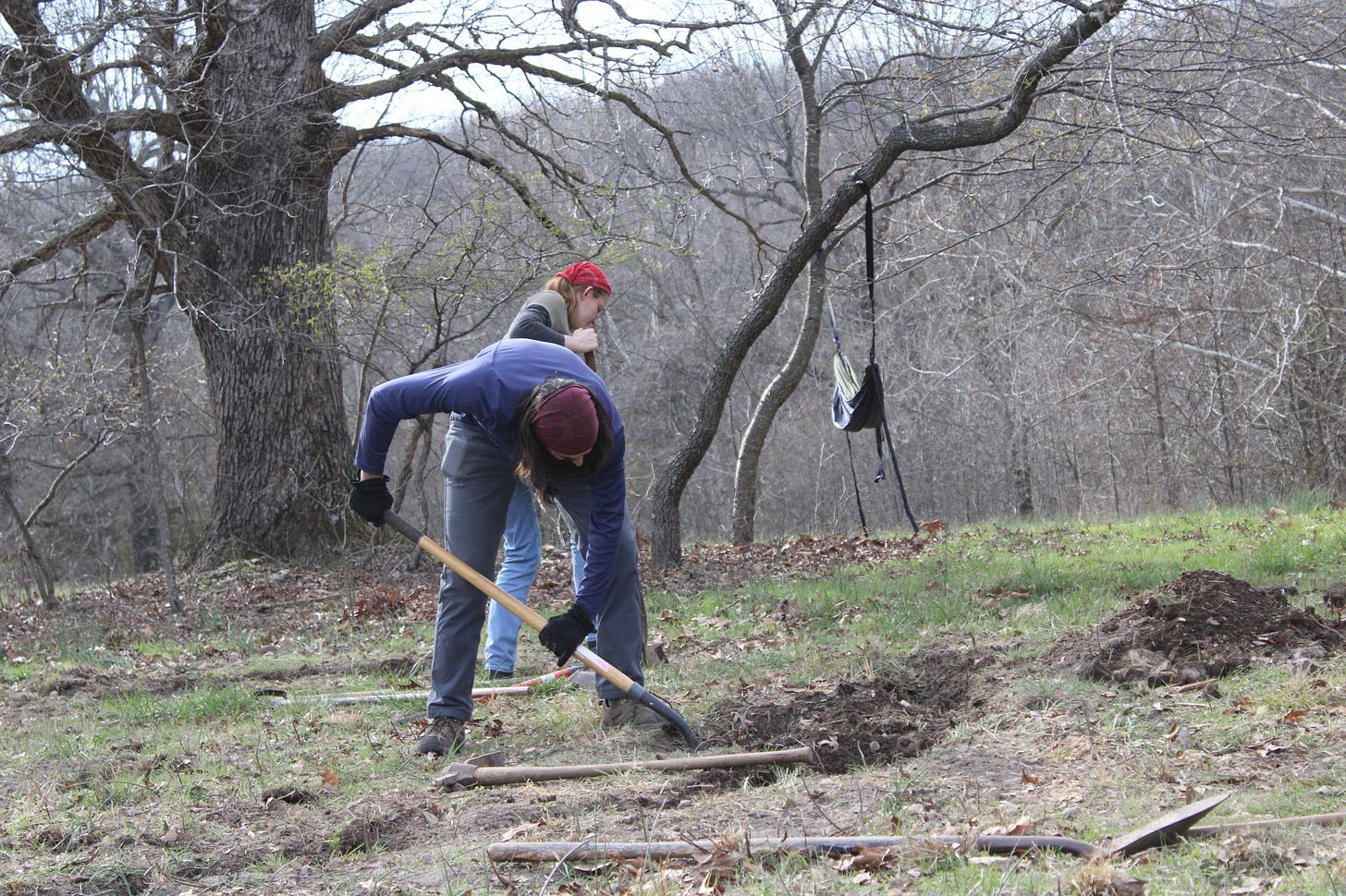 Digging up rocky soil