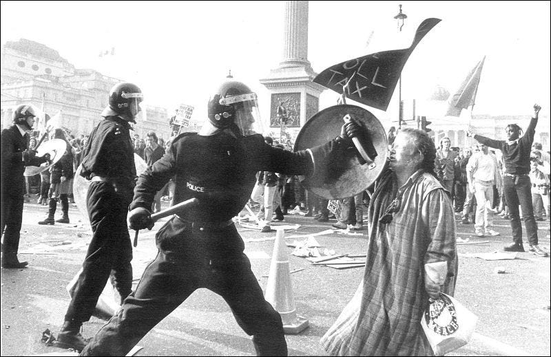 March 1990 anti-poll tax demonstration - Socialist Party