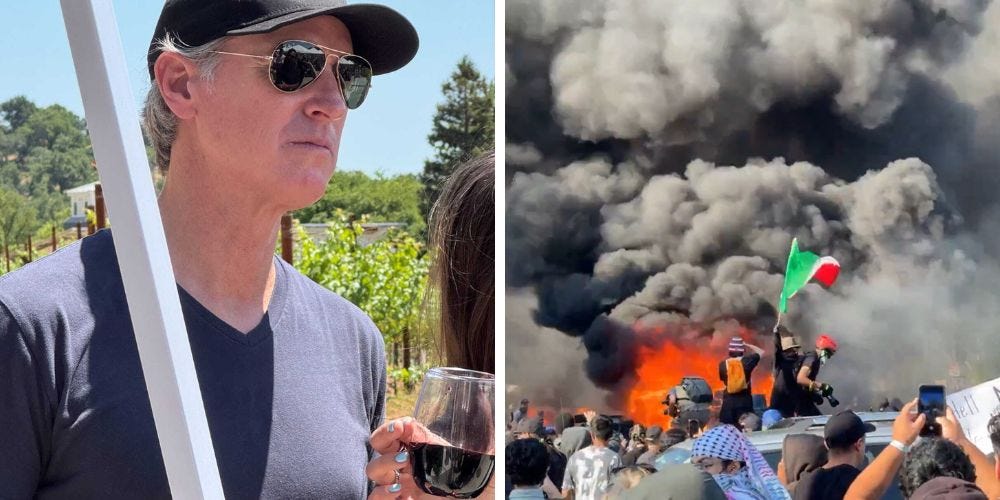 Gavin Newsom was at Napa Valley wine tasting during LA anti-ICE riots: report | The Post ...