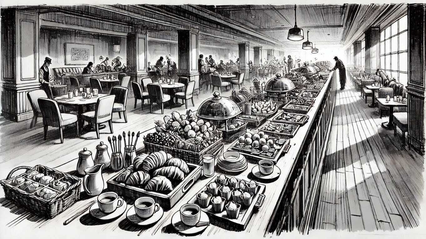 El desayuno gratuito comienza a desaparecer en grandes cadenas hoteleras. El desayuno gratuito comienza a desaparecer en grandes cadenas hoteleras.