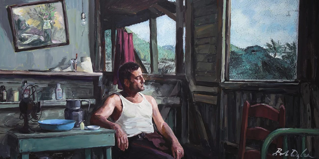 Painting by Bob Dylan — Florida Keys, 2021.
