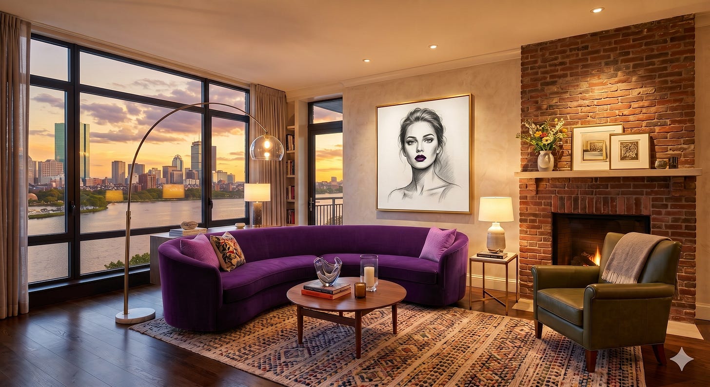 Condominium along the Charles River in Cambridge [AI-generated]