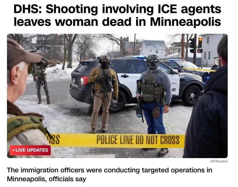 DHS: Shooting involving ICE agents leaves woman dead in Minneapolis
•
Live Updates
AP/Reuters
The immigration officers were conducting targeted operations in Minneapolis, officials say